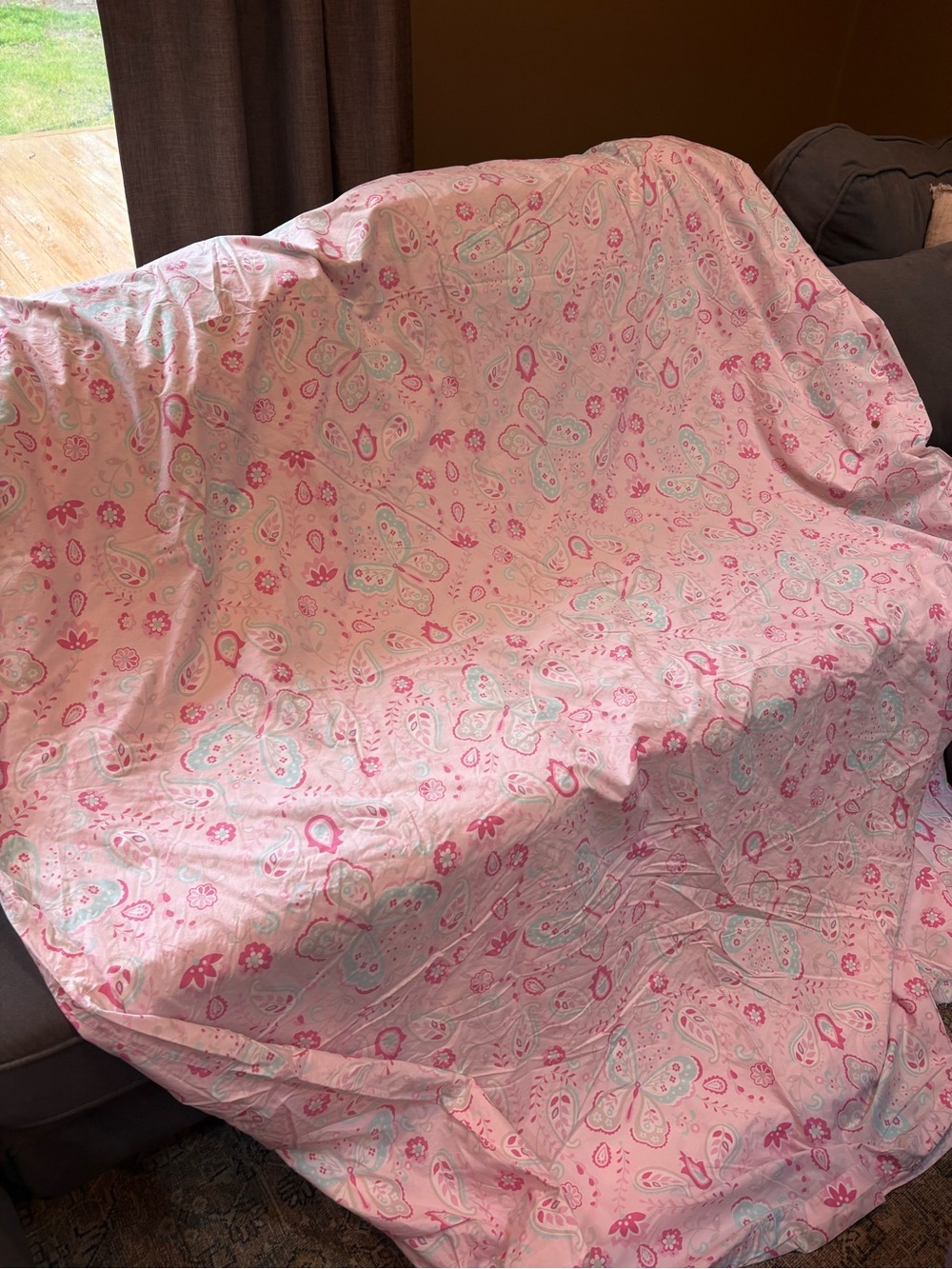 Pottery Barn Kids Kristen Paisley Cotton Twin Duvet Cover